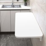 Table rabattable de cuisine en bois mdf willonin® 80x50cm - blanc - pliant - meuble de chambre - laqué ... Table rabattable de cuisine en bois mdf willonin® 80x50cm - blanc - pliant - meuble de chambre - laqué ...