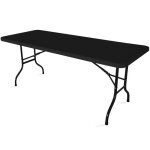 Table de rception pliante noire 2 m