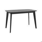 Table rectangulaire 4 personnes en bois noir 120 cm - oman - rendez - vous d�co