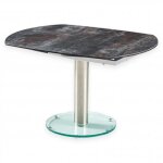 Table de repas extensible mexico anthracite plateau et allonge en c�ramique