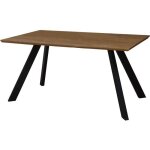 Table repas manhattan ch�ne / noir - 160 x 90 x 755 cm