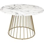 Table de repas ronde design rayo 120cm blanc
