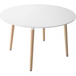 Table ronde 120cm blanche martha