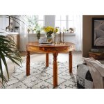 Table ronde 140cm - bois massif dacacia laqué (miel) - oxford 0333 Table ronde 140cm - bois massif dacacia laqué (miel) - oxford 0333