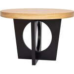 Table ronde extensible kalipso chne clair et noir