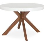 Table ronde extensible myriade blanc