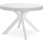 Table ronde extensible myriade blanc