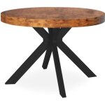 Table ronde extensible myriade noir et noyer Table ronde extensible myriade noir et noyer