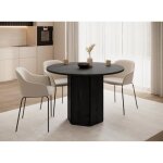 Table ronde - hexa - 110 cm - frêne portland noir Table ronde - hexa - 110 cm - frêne portland noir