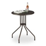 Relaxdays table ronde de jardin aspect rotin petit plastique métal stable robuste 2 personnes hxd 74x60 ... Relaxdays table ronde de jardin aspect rotin petit plastique métal stable robuste 2 personnes hxd 74x60 ...