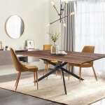 Table à manger royalty 160x90cm - 6 personnes / décor chêne et piètement noir Table à manger royalty 160x90cm - 6 personnes / décor chêne et piètement noir