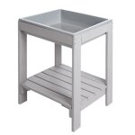 Table sable et eau pour enfants tiny outdoor en bois massif r�sistant aux intemp�ries - roba - gris