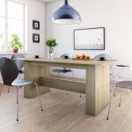 Table de salle � manger ch�ne sonoma 180x90x76 cm - vidaxl - scandinave - moderne - rectangulaire