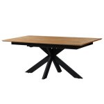 Table de salle � manger extensible ch�ne sauvage 160 - 245x90 naturel huil� kitzb�hel n�10