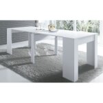 Table de salle à manger extensible rectangulaire blanc - 90 - 237 x 90 x 7660 cm - pegane Table de salle à manger extensible rectangulaire blanc - 90 - 237 x 90 x 7660 cm - pegane