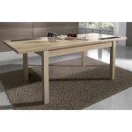 Table de salle � manger extensible rectangulaire coloris ch�ne cambrian - longueur 140 - 180 x profondeur ...