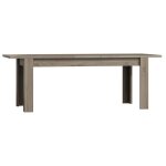 Table pour salle  manger farra. dimensions 180 cm. coloris oak canyon chne clair. 90 marron