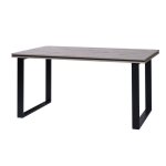 Table pour salle à manger malaga 180 cm - plateau effet chêne wellington et pieds en métal noir. l 180 ... Table pour salle à manger malaga 180 cm - plateau effet chêne wellington et pieds en métal noir. l 180 ...