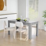 Table de salle � manger - omabeta - gris b�ton - agglom�r� - 140 x 745 x 76 cm - design contemporain