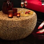 Table de salon - j - line - corail - bois massif - laqu - contemporain - design