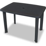 Table de salon de jardin en pvc - anthracite - 101 x 68 x 72 m Table de salon de jardin en pvc - anthracite - 101 x 68 x 72 m
