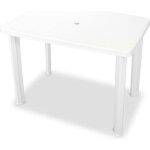Table de jardin - vidaxl - 101 x 68 x 72 cm - plastique - blanc - r�sistante aux intemp�ries