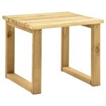 Table de transat - vidaxl - bois de pin impr�gn� - vert - rectangulaire - ext�rieur