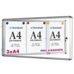 Tableau daffichage vitrine premium 37 x 70 cm 3 x a4 avec 6 aimants Tableau daffichage vitrine premium 37 x 70 cm 3 x a4 avec 6 aimants