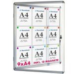 Tableau daffichage vitrine 70 x 97 cm 9 x a4 avec 18 aimants Tableau daffichage vitrine 70 x 97 cm 9 x a4 avec 18 aimants