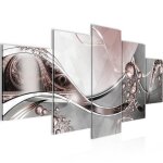 Tableau décoration murale 150x75 cm runa art 109153a abstrait diamant - 5 panneaux deco toile prêt à ... Tableau décoration murale 150x75 cm runa art 109153a abstrait diamant - 5 panneaux deco toile prêt à ...