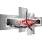 Tableau d�coration murale 200x95 cm runa art 103641b abstrait - 4 panneaux deco toile pr�t � accrocher ...