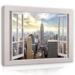 Tableau décoration murale fenêtre new york 100x75 cm impression sur toile intissee pour salon chambre ... Tableau décoration murale fenêtre new york 100x75 cm impression sur toile intissee pour salon chambre ...