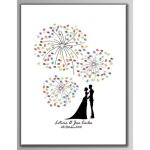 Tableau � empreintes pour les mariages anniversaires bapt�mes. . . (deux cartouches color�es offertes) ...