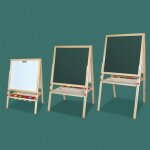 Tableau enfant en bois - huole - hauteur de levage de 80 � 148 cm - vert - pour int�rieur - 57 * 55 * ...