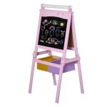 Tableau enfant homcom mdf 58. 5x50. 5x118cm rose