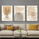 3pcs tableau 30x40cm g�om�trique abstraite tableau decoration murale salon - sans cadre - nordique moderne ...