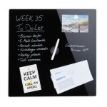 Relaxdays tableau magnétique panneau d?affichage pense - bête 3 aimants verre 50x50 cm noir Relaxdays tableau magnétique panneau d?affichage pense - bête 3 aimants verre 50x50 cm noir