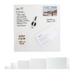 Relaxdays tableau mémo magnétique verre protecteur panneau pense - bête 3 aimants 50x50 cm blanc Relaxdays tableau mémo magnétique verre protecteur panneau pense - bête 3 aimants 50x50 cm blanc
