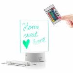 Tableau de notes et messages led - lemo innovagoods - r�utilisable - 16 couleurs - t�l�commande - 10 ...