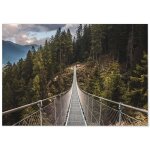 Tableau panorama pont suspendu 100x70 cm - imprim�e sur toile - tableau nature paysage