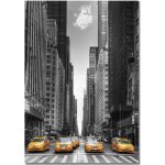 Tableau panorama taxi new york 21x30 cm - imprim�e sur toile - tableau ville