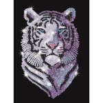Tableau sequin art tigre des neiges