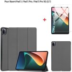 Tablette coque - xiaomi - pad 5 / pad 5 pro - housse pu cuir - film de protection - antichoc