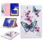 Tablette etui pour samsung galaxy tab s4 10. 5 sm - t830 t835 papillon et la fleur pu cuir pochette flip ...