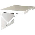 Tablette pliante murale - acier - 400 x 300 mm - finition époxy - compas de blocage Tablette pliante murale - acier - 400 x 300 mm - finition époxy - compas de blocage