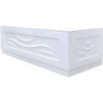 Tablier de baignoire ondee fany - motif vague 170x70cm - abs - blanc