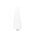 Tablier long avec poches - sol s - 88010 - blanc - taille unique 90x75 cm - lavable à 60°c Tablier long avec poches - sol s - 88010 - blanc - taille unique 90x75 cm - lavable à 60°c