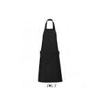 Tablier long - sol s - 88010 - noir - taille unique 90x75 cm - poche avant 2 compartiments