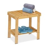 Relaxdays tabouret de salle de bain en bambou surface rangement hxlxp: 415x44x28 cm couloir & salle de ... Relaxdays tabouret de salle de bain en bambou surface rangement hxlxp: 415x44x28 cm couloir & salle de ...