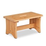 Relaxdays tabouret en bambou marchepied avec fente petit repose - pieds hxlxp : 205x40x22 cm plantes ...